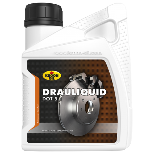 Синтетическая тормозная жидкость Kroon-Oil Drauliquid DOT 5.1 (0,5л)