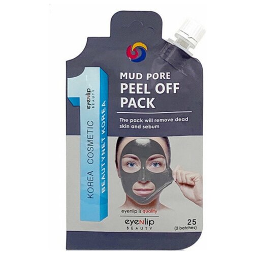 фото Очищающая маска-пленка eyenlip mud pore peel off pack