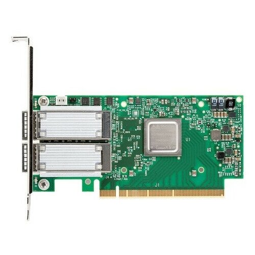 Mellanox MCX516A-GCAT ConnectX®-5 EN network interface card, 50GbE dual-port QSFP28, PCIe3.0 x16, tall bracket, ROHS R6 сетевая карта mellanox mcx4111a acat connectx 4 lx en network interface card