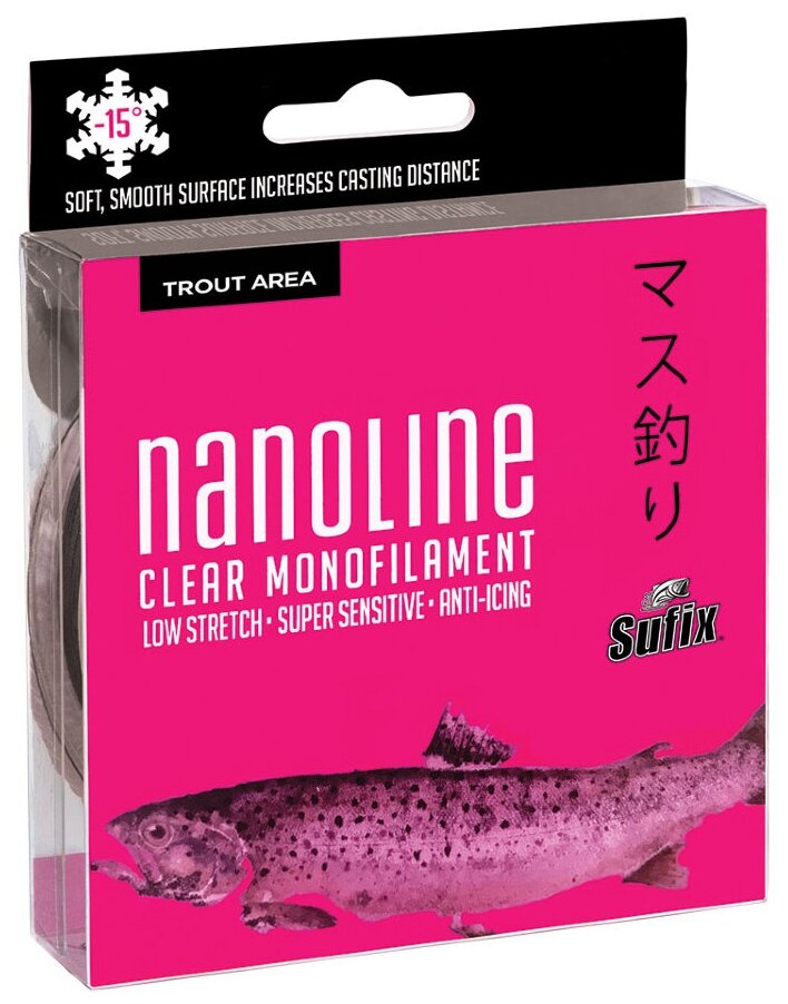Леска SUFIX Nanoline Trout прозрачная 150 м 0,18 мм 3,1 кг SNL18C150