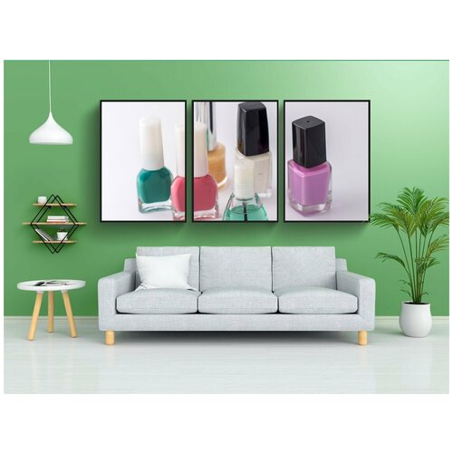 фото Набор модулных постеров для интерьера "лак, ногти, руки" 60x90 см. в тубусе, без рамки lotsprints