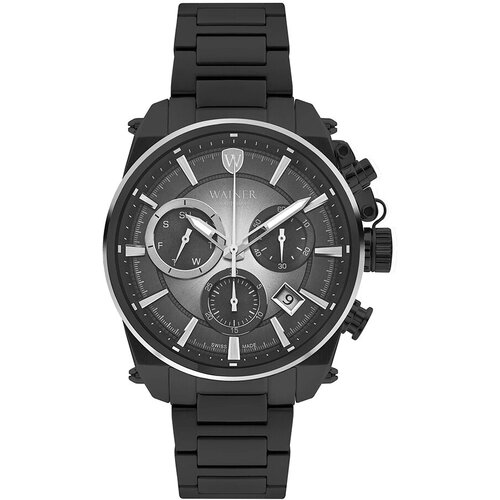 Наручные часы WAINER, черный, серебряный мужские часы wainer wa 25677 d