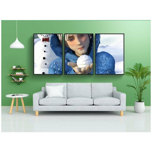 фото Набор модулных постеров для интерьера "зима, снег, морозко" 60x90 см. в тубусе, без рамки lotsprints