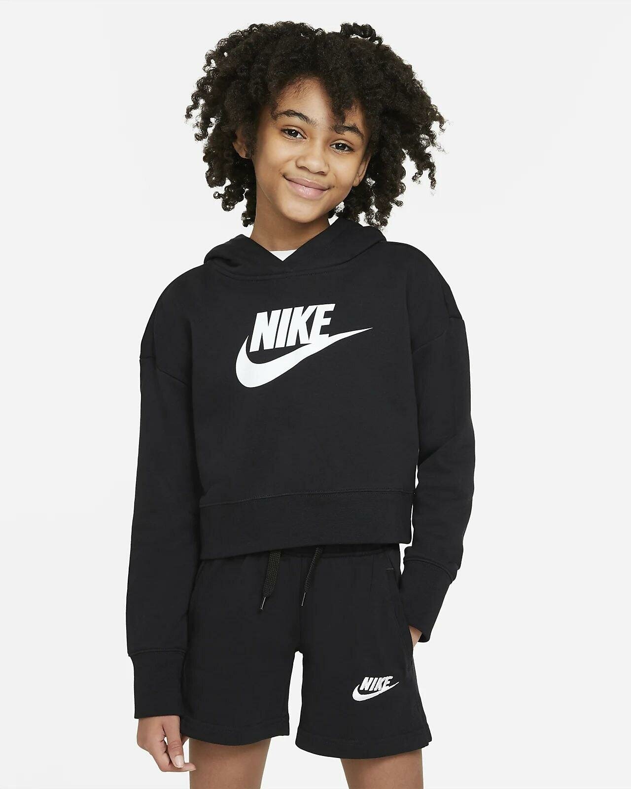 Худи спортивное NIKE Sportswear Club, размер XS(122-128), черный