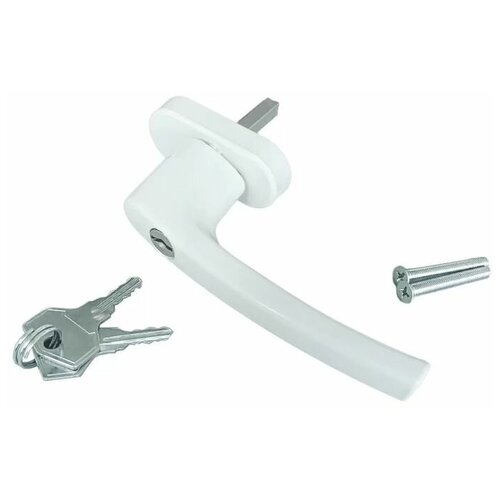 Ручка оконная С ключом, белая