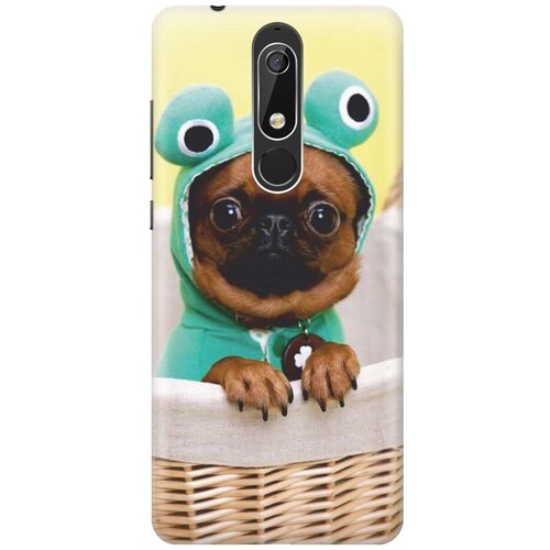 фото Re:pa накладка transparent для nokia 5.1 с принтом "собака в смешной шапке"