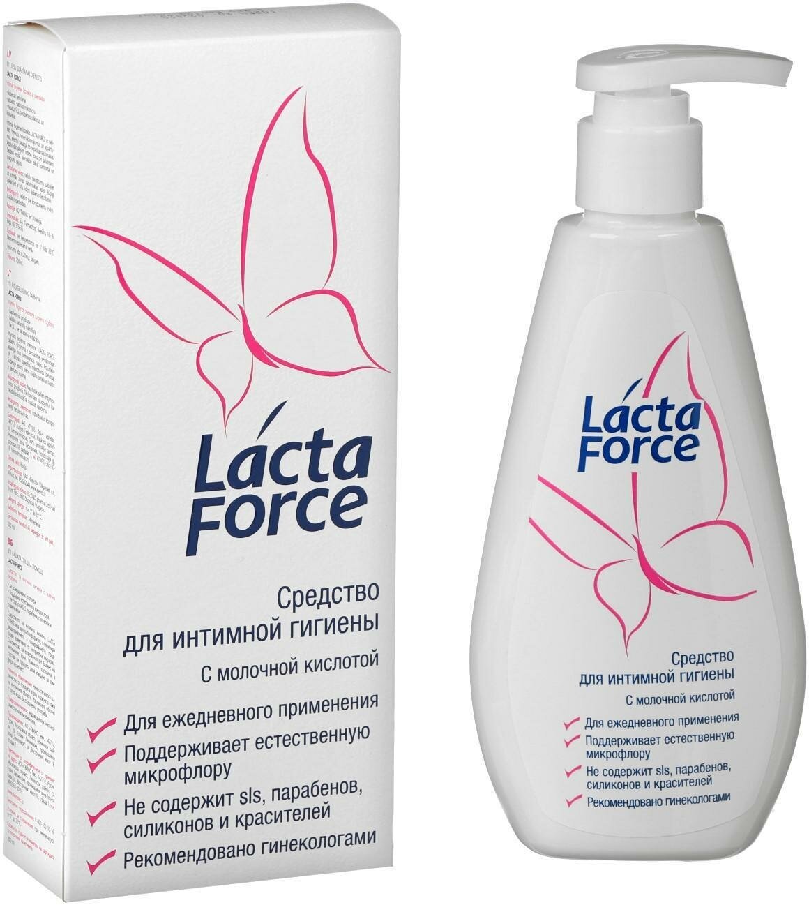 Средство для интимной гигиены Lactaforce с молочной кислотой, 200 мл