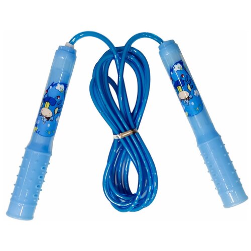 фото E32632-1 скакалка пвх с пластиковыми ручками 2,8 м. (синяя) 50