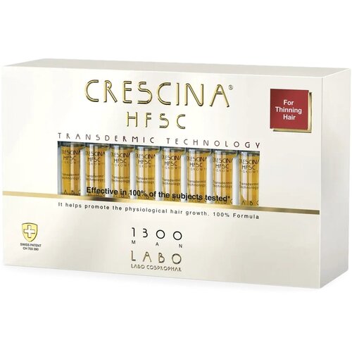 Crescina Ампулы для роста волос для мужчин Transdermic Re-Growth HFSC 1300 20 х 3,5 мл