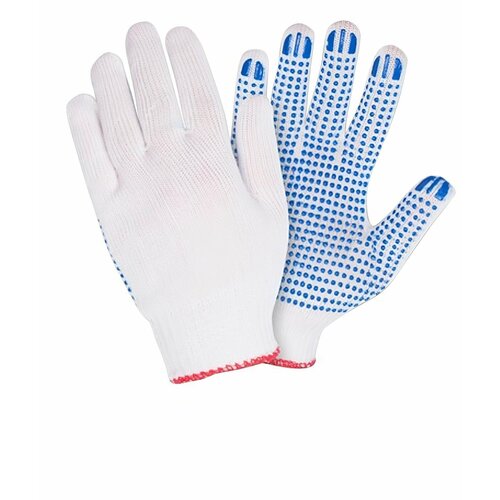 Перчатки хлопчатобумажные, кругловязаные, 8-нити вязки, 1 пара. Используются при проведении любых работ, где не требуется усиленной защиты.