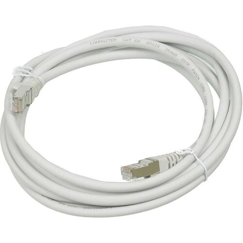 Патч-корд Lanmaster LAN-PC45/S6A-2.0-GY вилка RJ-45-вилка RJ-45 кат.6А 2м серый LSZH (уп:1шт) патч корд lanmaster lan pc45 s6 7 0 gy ftp вилка rj 45 вилка rj 45 кат 6 7м серый lszh уп 1шт