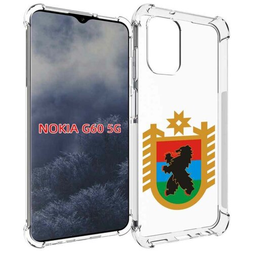 Чехол MyPads герб-карелия-петрозаводск для Nokia G60 5G задняя-панель-накладка-бампер