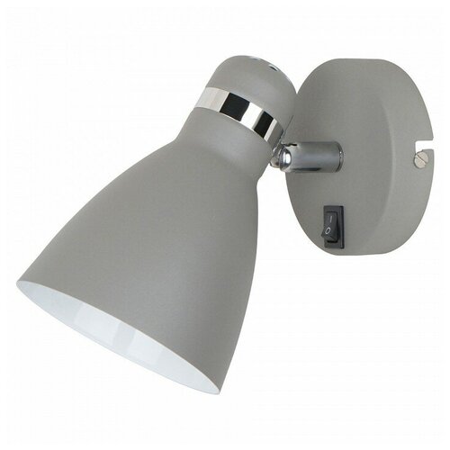 фото Бра h - 1,5см, s - 1,1см, 40w, e27, техно, плафон - серый, арматура - серый arte lamp