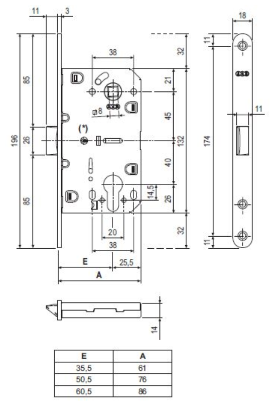 Замок AGB (АГБ) B01102.50.34 под фиксатор WC (матовый хром) MEDIANA EVOLUTION с ответной планкой B01000.13.34 - фотография № 4