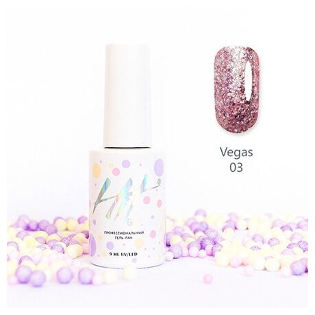 HIT gel, Гель-лак ТМ №03 Vegas, 9 мл