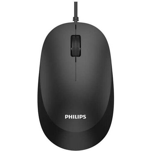 Мышь Philips Mouse SPK7207BL/01, оптическая, 1200 dpi, проводная, для правой и левой руки, USB, колесо прокрутки, черная, габариты 110х65х35 мм, вес 72 г, гарантия 1 год