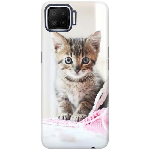 фото Ультратонкий силиконовый чехол-накладка для oppo a73 с принтом "милый котенок" gosso