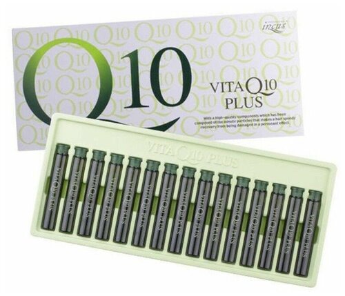 Филлер для волос с содержанием коэнзима и витамина Incus Vita Q10 Plus Hair Ampoules 13ml*15ea