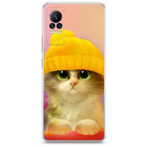 фото Силиконовый чехол "котенок в желтой шапке" на xiaomi civi / cяоми cиви case place