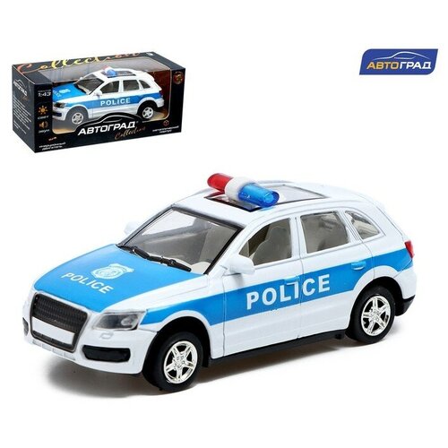 Машина металлическая Полицейский джип инерционная свет и звук масштаб 143 859₽