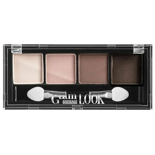 LUXVISAGE Тени для век Glam Look 4-х цветные 01 Молочный шоколад