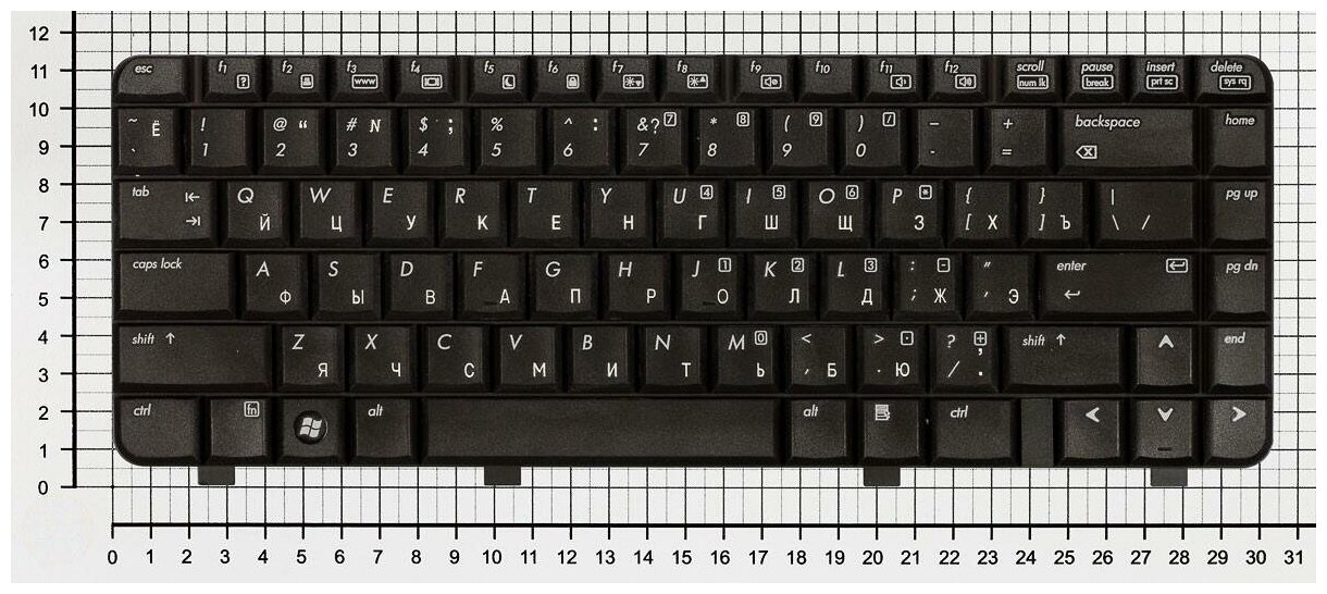 Клавиатура для ноутбука HP Pavilion dv4-1001xx черная