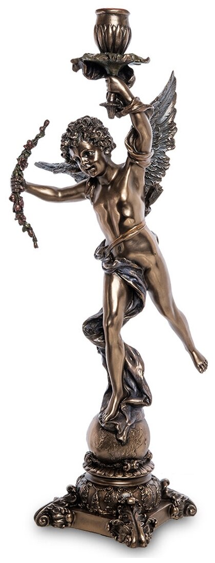 Скульптура-подсвечник "Амур" 16,5х10х46см. арт. WS-980 Veronese