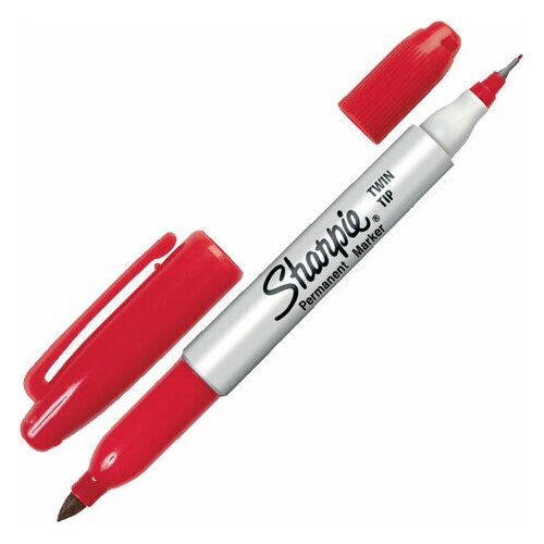 Маркер перманентный двусторонний SHARPIE (США) красный, 