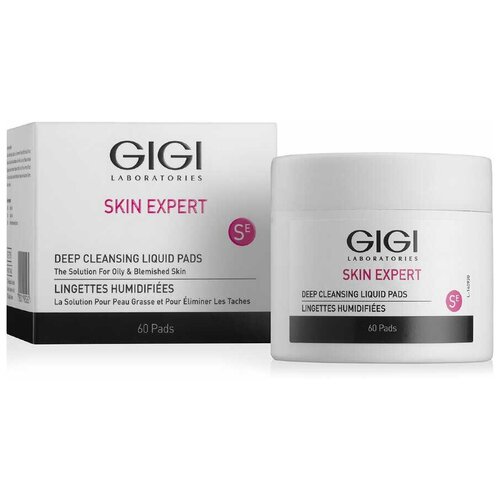 Gigi Очищающие влажные диски Derma Clear Deep Cleansing Liquid Pads, 100 мл, 60 уп. по 60 шт. gigi очищающие диски derma clear deep cleansing 60 шт gigi skin expert