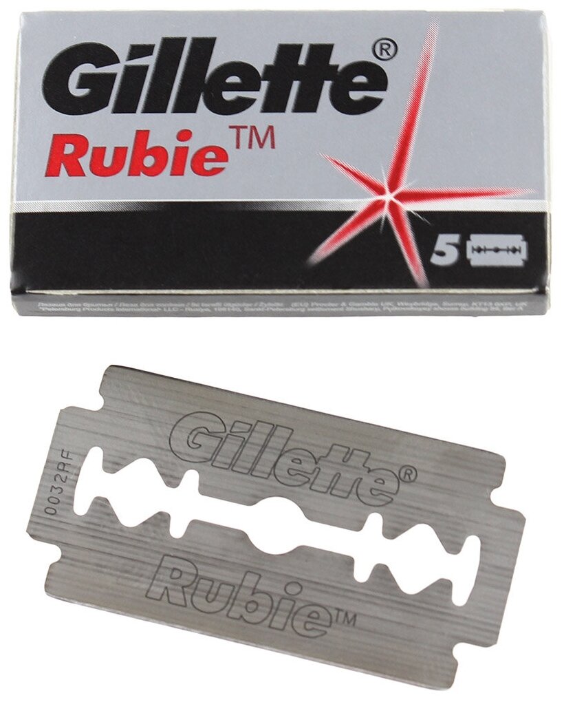 Лезвия для Т-образного станка Gillette Rubie, 1 уп.