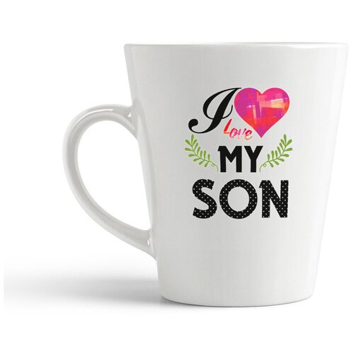 фото Кружка-латте coolpodarok "прикол. семья. i love my son. я люблю моего сына"