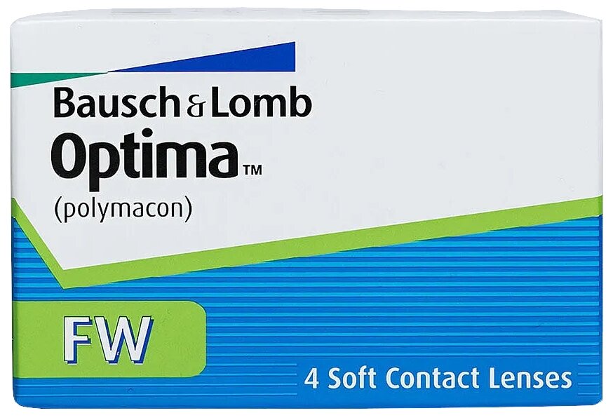 Линзы контактные Bausch&Lomb (Бауш энд Ломб) Optima FW мягкие бесцветные из полимакона (-2.50/8.7/14.0) 4 шт. Bausch & Lomb - фото №9