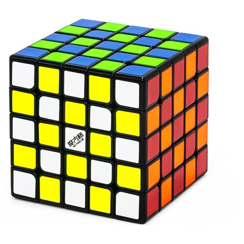 Скоростной кубик Рубика для спидкубинга QiYi MoFangGe 5x5x5 Wushuang Черный скоростной мегаминкс для спидкубинга qiyi mofangge x man megaminx v2 concave черный