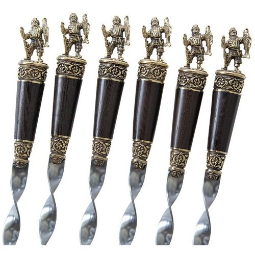 Набор шампуров ручной работы с ручками 