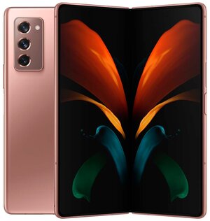 Смартфон Samsung Galaxy Z Fold2 12/256 ГБ RU, nano SIM+eSIM, бронзовый