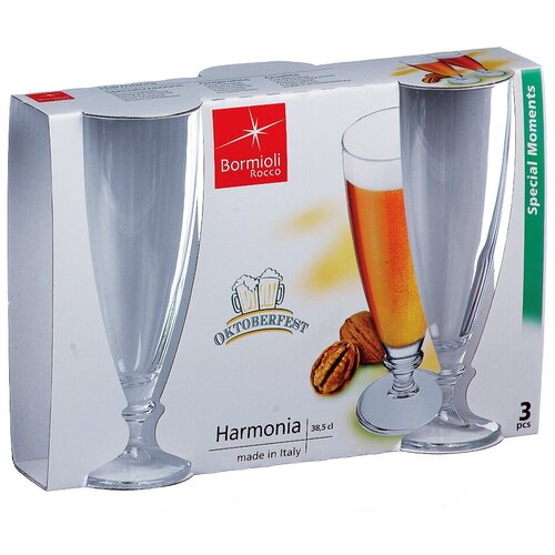 фото Bormioli rocco harmonia beer бокалы для пива 390 мл, набор 3 шт. (5/160)