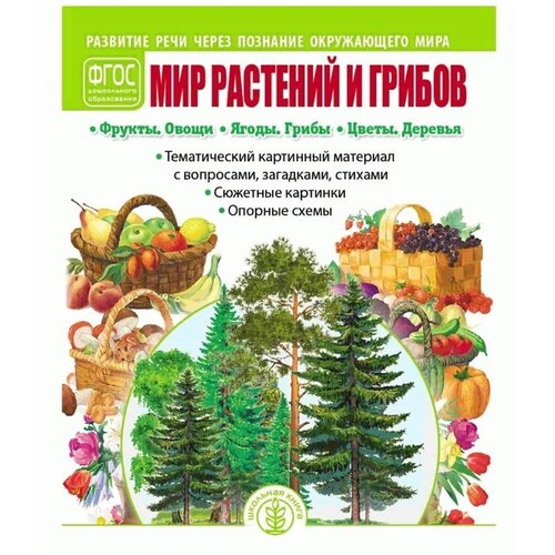 Мир растений и грибов. Фрукты. Овощи. Ягоды. Грибы. Цветы. Деревья