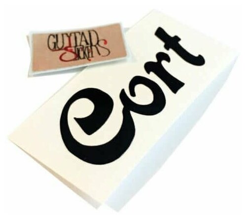 Виниловая наклейка на гитару "Cort"