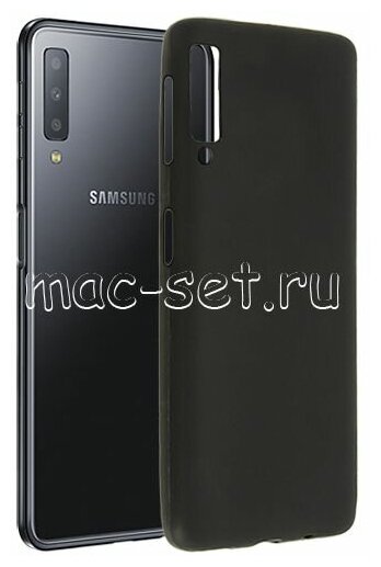 Чехол-накладка для Samsung Galaxy A7 (2018) A750 силиконовая черная 1.2 мм