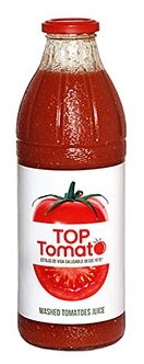 Сок томатный "TOP TOMATO" стекл.бут., 1,0л