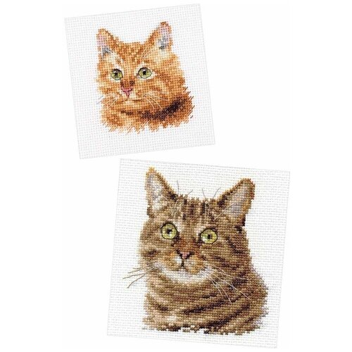 Набор для вышивания Алиса Котики( Жив. в портретах. Рыжий кот, Европейский кот) набор для вышивания рто fa030 рыжий кот