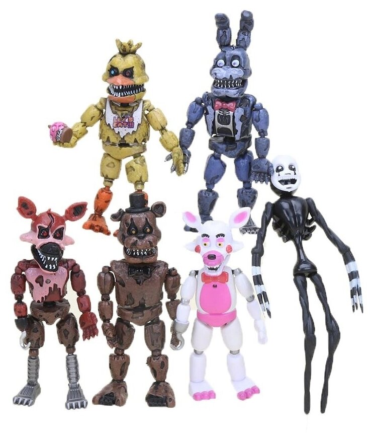 Набор игрушек фнаф. FNAF (Five Nights at Freddys) 16см. (6шт.)