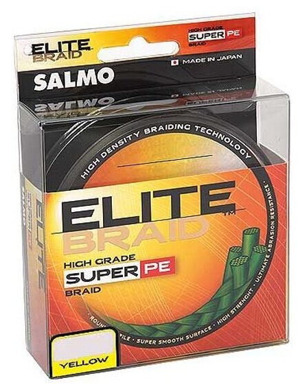 Плетеный шнур Salmo Elite BRAID Yellow 125 м, 033 мм