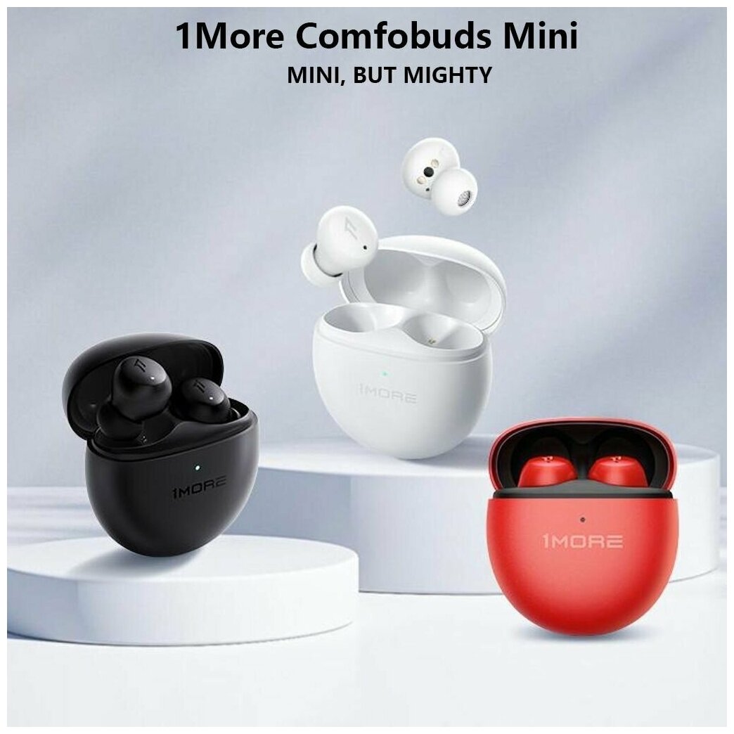 Наушники 1MORE Comfobuds Mini TRUE Wireless Earbuds красные - фотография № 12