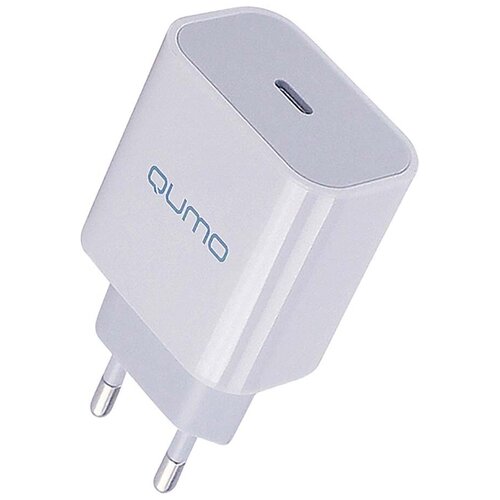 Сетевое зарядное устройство Qumo Energy light, 20W, USB Type-C. Белый Charger 0051 зарядное устройство сетевое qumo energy light charger 0052 2 usb type c qc3 0 20w белый 32846