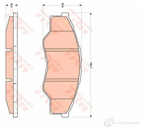 Колодки тормозные дисковые перед TRW GDB3500