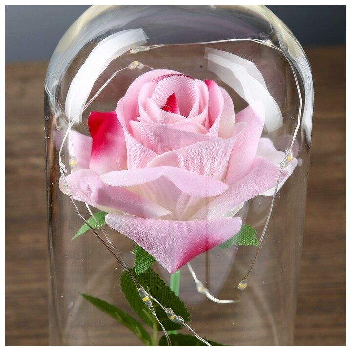 Ночник "Розовая роза" LED 3ААА 10х10х20 см - фотография № 2