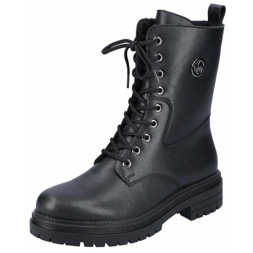 фото Ботинки rieker, зимние,натуральная кожа, размер 38, черный