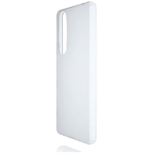 Силиконовый матовый полупрозрачный чехол для Sony Xperia 1 III белый