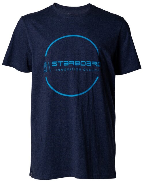 Теннисная футболка Starboard, силуэт свободный, влагоотводящий материал, размер XL, синий